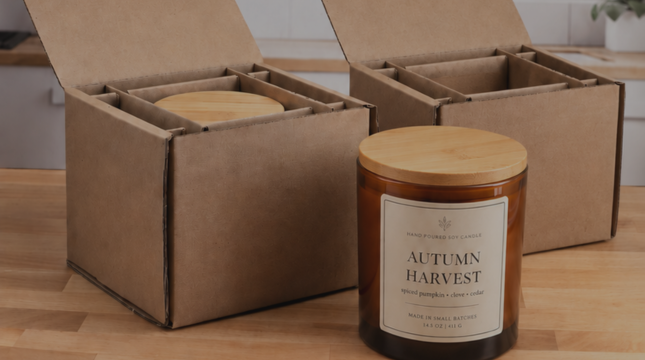 Jar Store and Flush Packaging Picture of Jar Store Studio candle jar with Flush Packaging